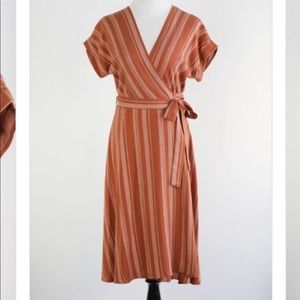 Striped Wrap Dress